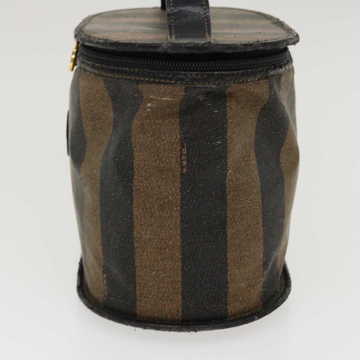 FENDI Pecan Canvas Vanity Cosmetic Pouch Brown bs5320