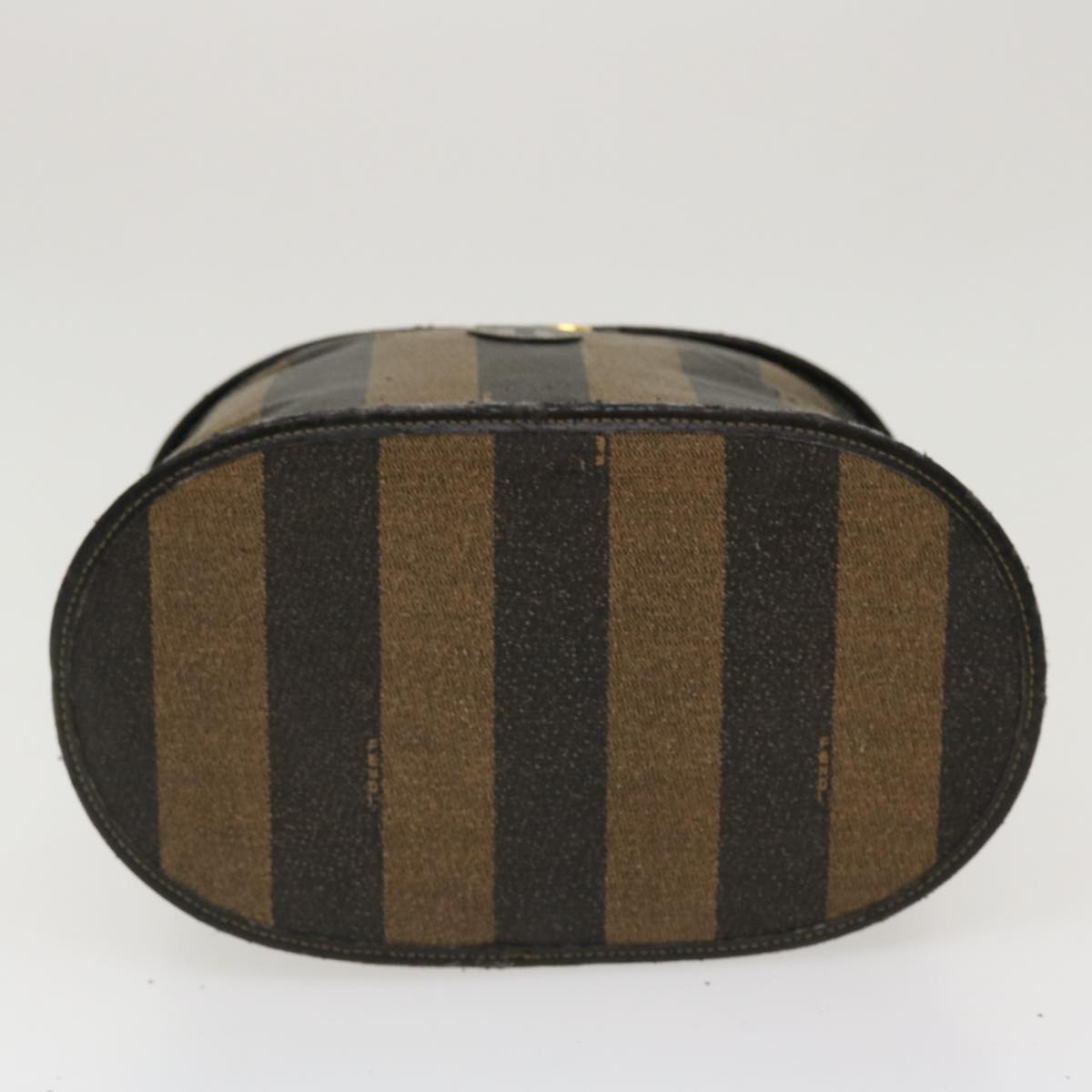 FENDI Pecan Canvas Vanity Cosmetic Pouch Brown bs5320