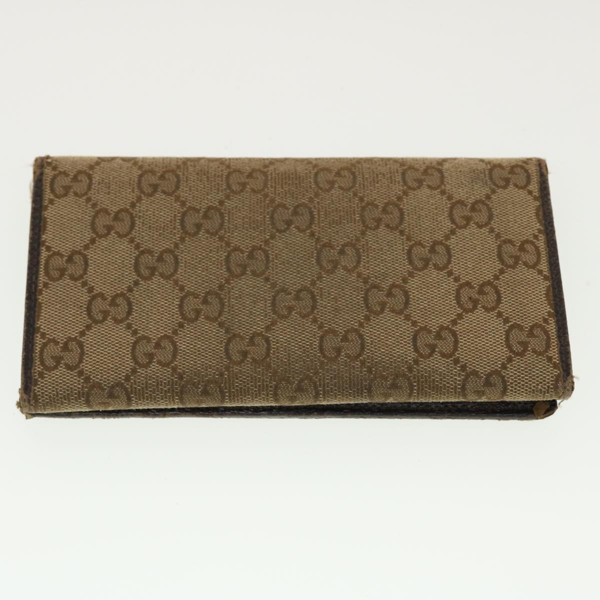 GUCCI GG Canvas Wallet Leather 5Set Black Orange beige bs5373