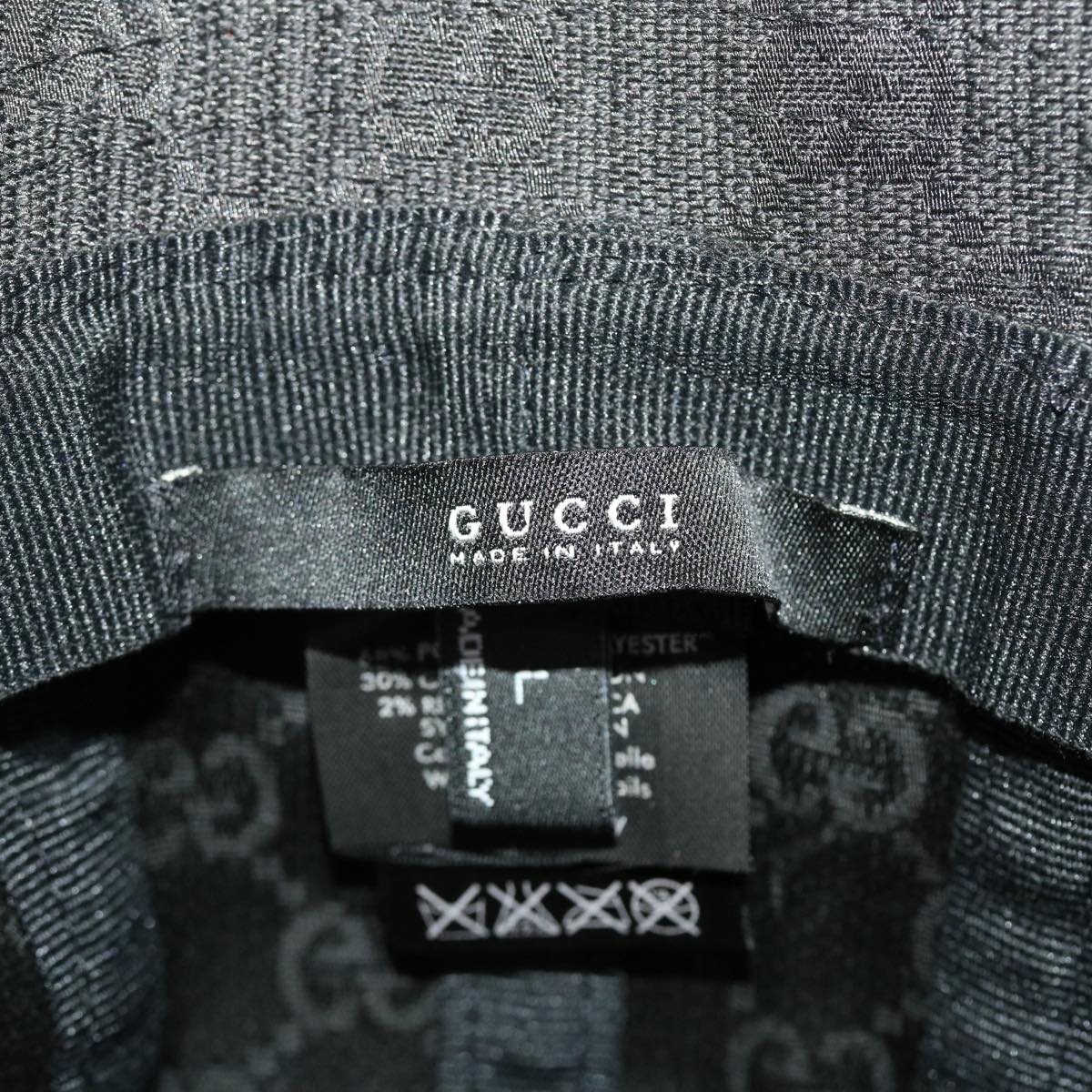 GUCCI GG Canvas Hat L Black bs5383