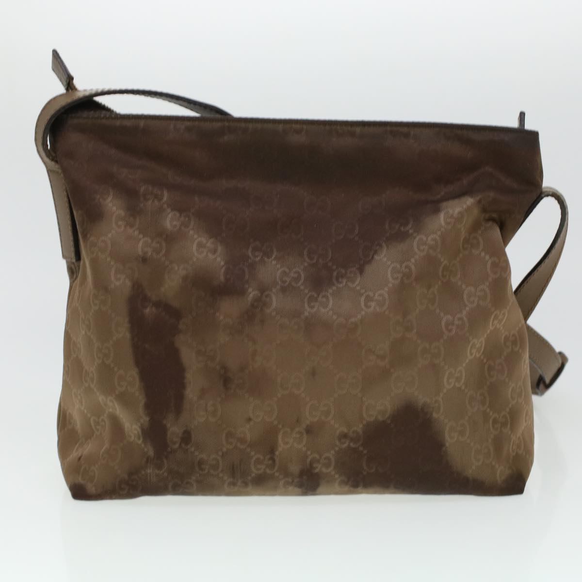 GUCCI GG Canvas Bamboo Shoulder Bag Patent leather 4Set Black Beige bs5393