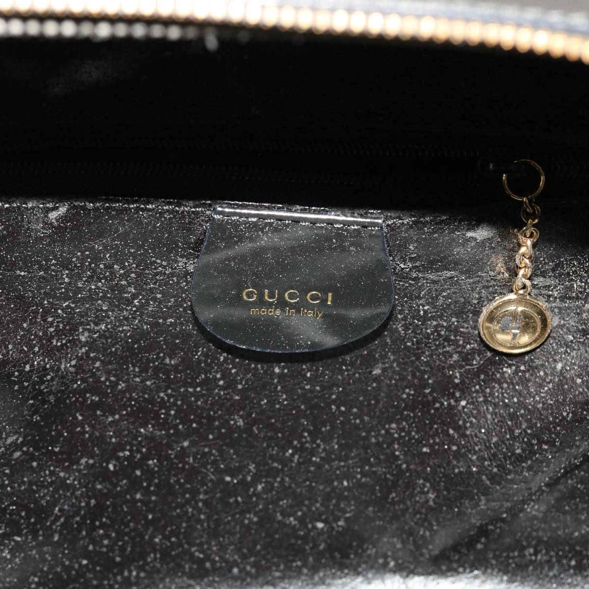 GUCCI Hand Bag Patent leather Black 000-3270-032 bs5406