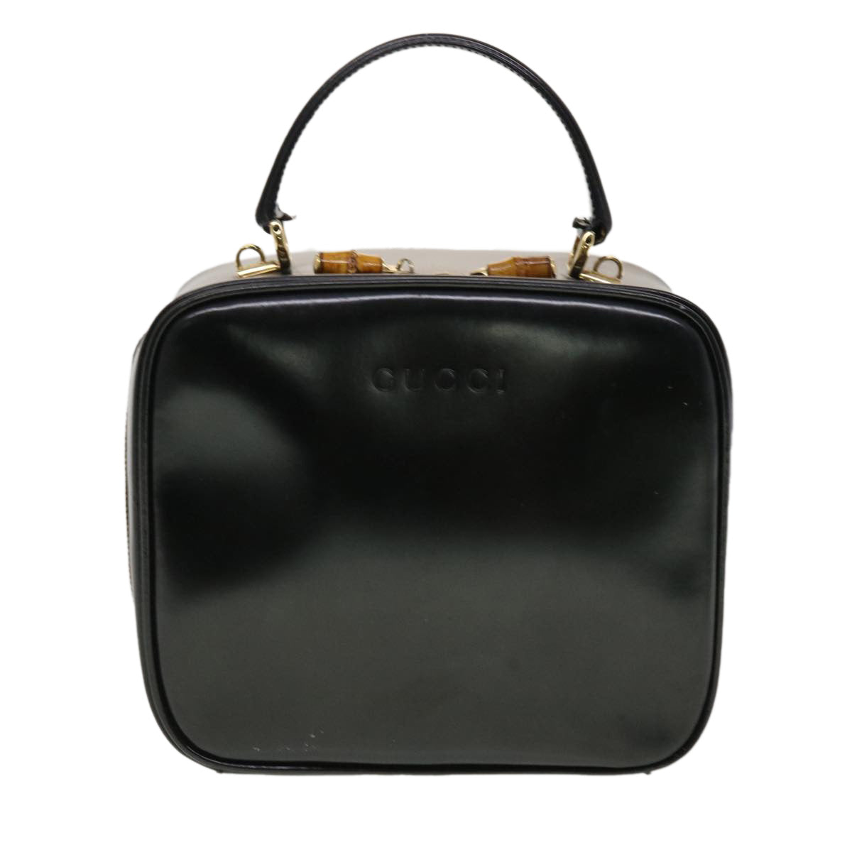 GUCCI Hand Bag Patent leather Black 000-3270-032 bs5406