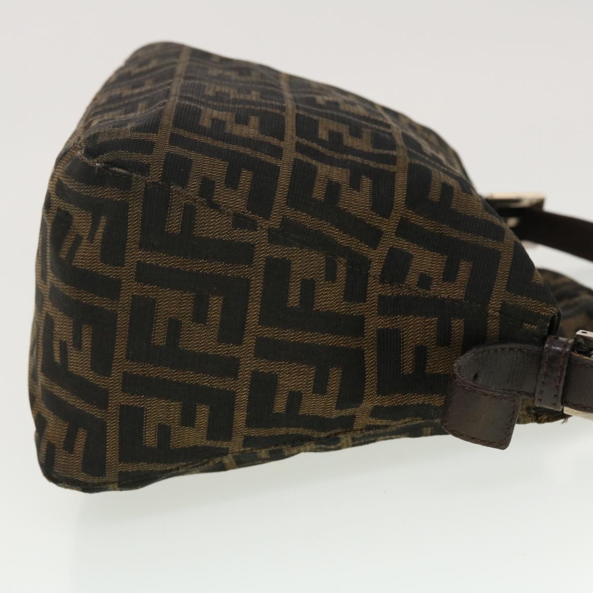 FENDI Zucca Canvas Mamma Baguette Shoulder Bag Black Brown bs5426