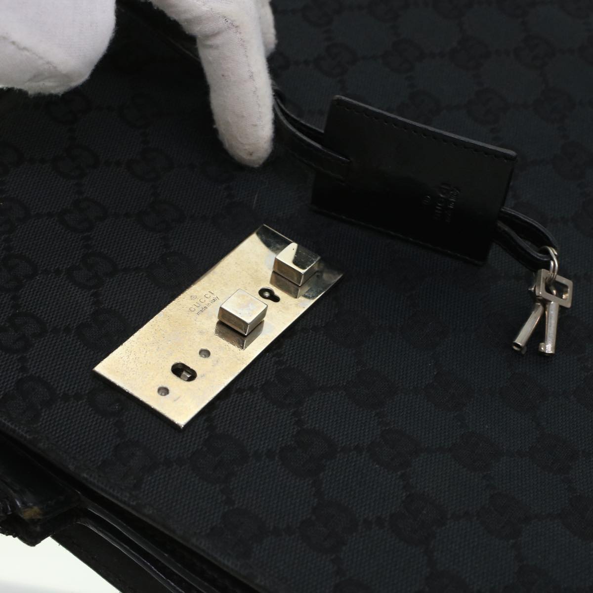 GUCCI GG Canvas Business Bag Black 0153708 bs5512