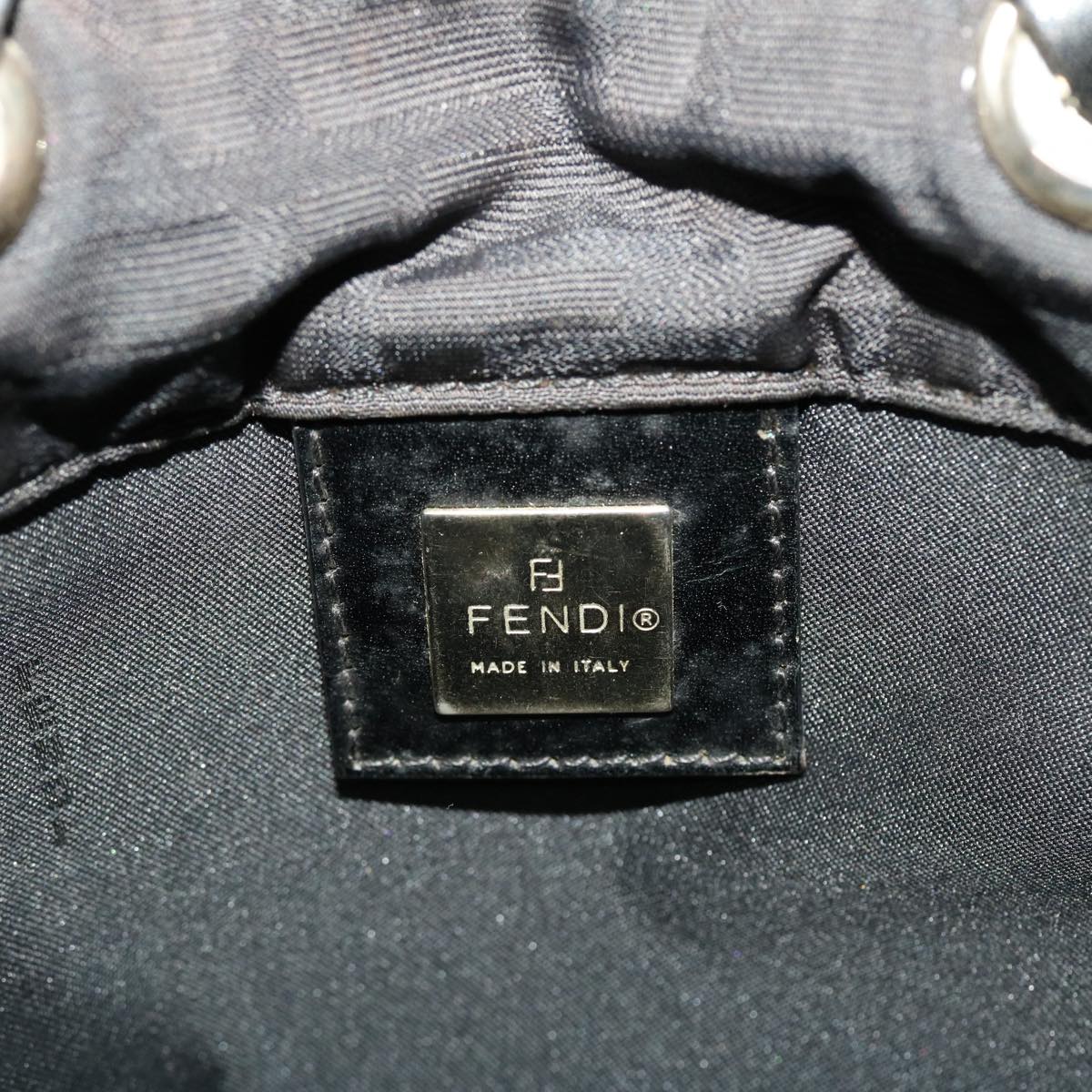 FENDI Zucca Canvas Tote Bag Nylon Black bs5552