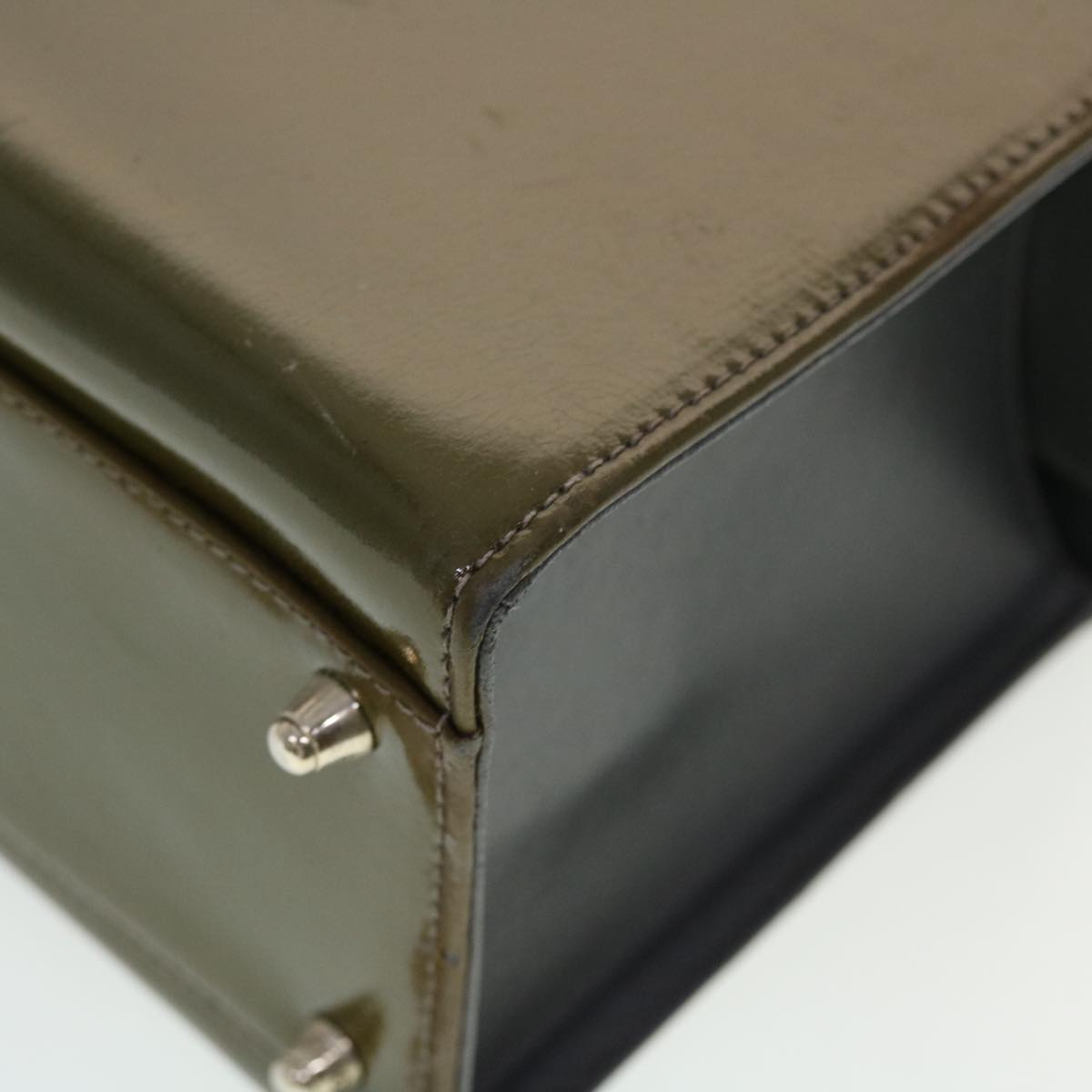 FENDI Shoulder Bag Leather 2way Khaki bs5657