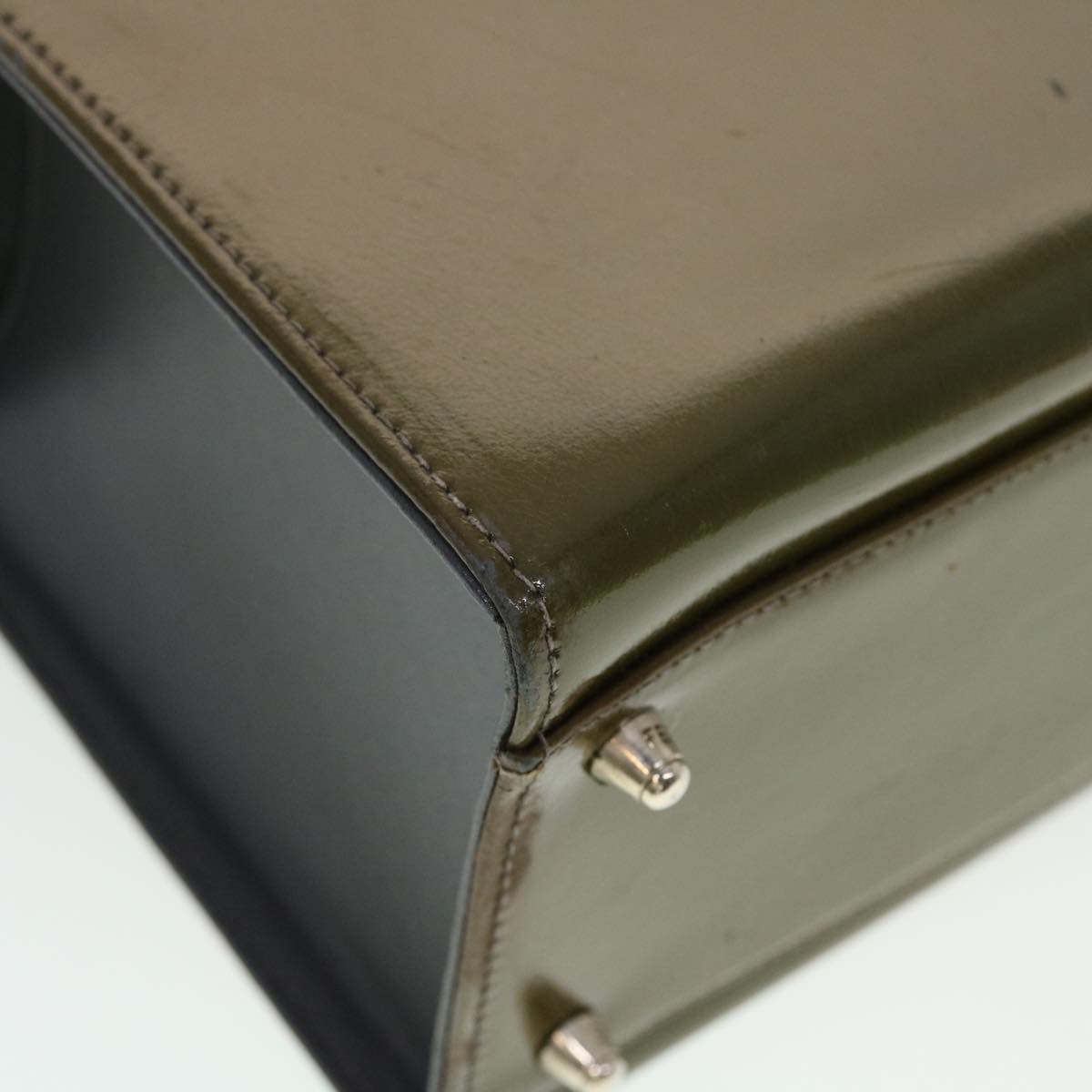 FENDI Shoulder Bag Leather 2way Khaki bs5657