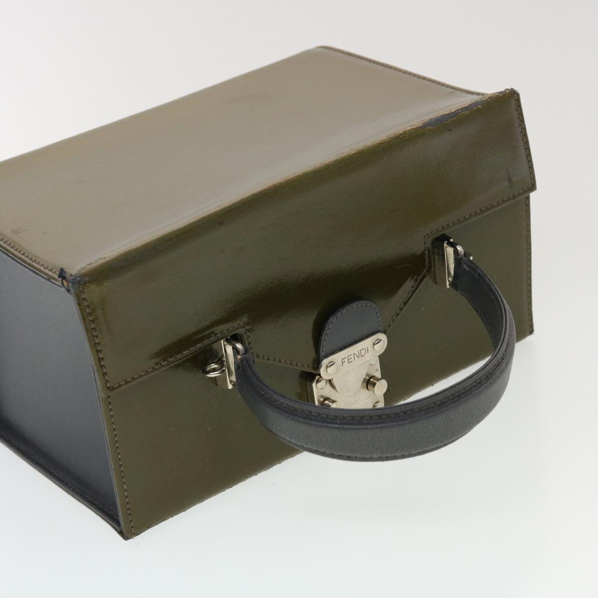 FENDI Shoulder Bag Leather 2way Khaki bs5657