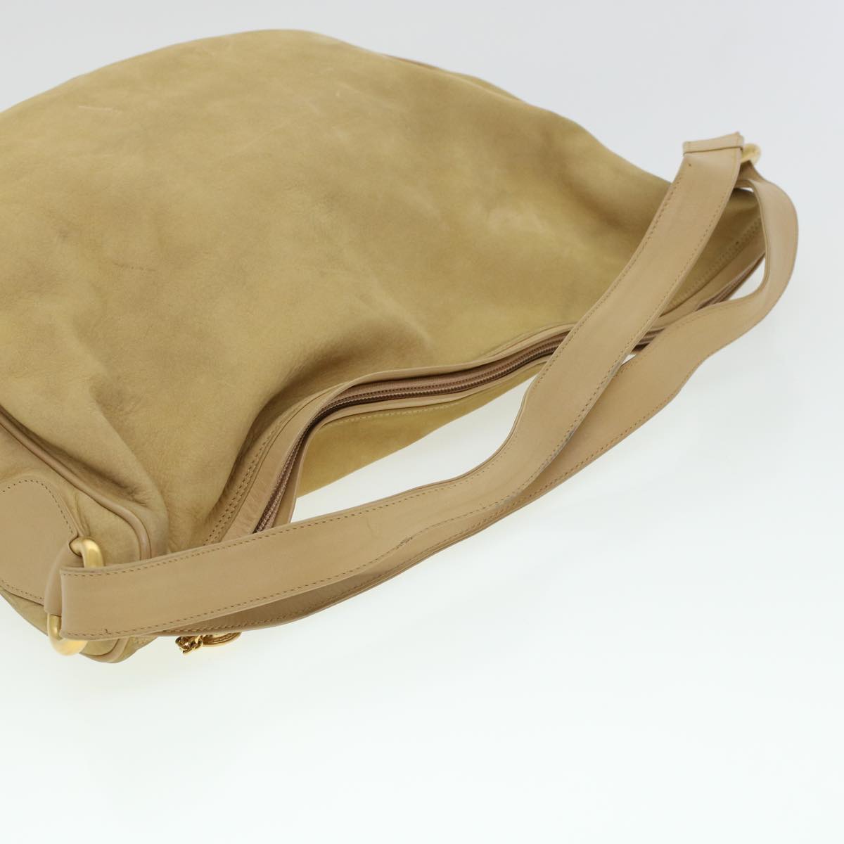 GUCCI Shoulder Bag Leather Beige bs5660