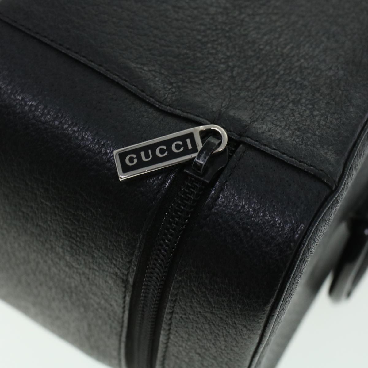 GUCCI Vanity Cosmetic Pouch Leather Black 039.1705.0710 bs5804