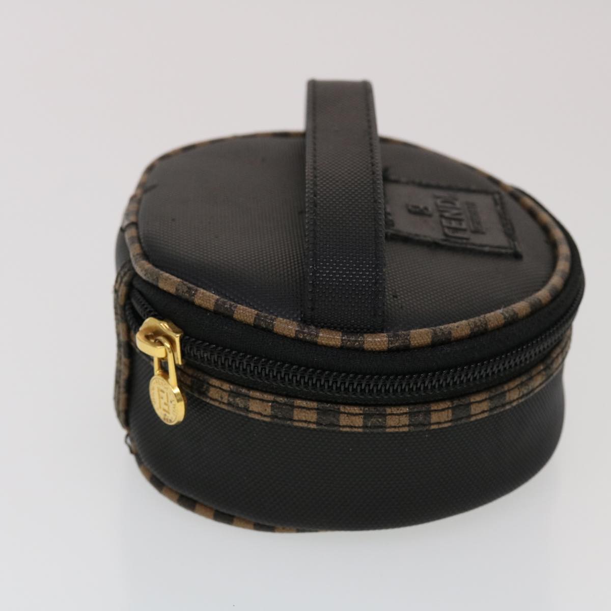 FENDI Pecan Canvas Pouch Shoulder Bag 3Set Black Brown bs5807