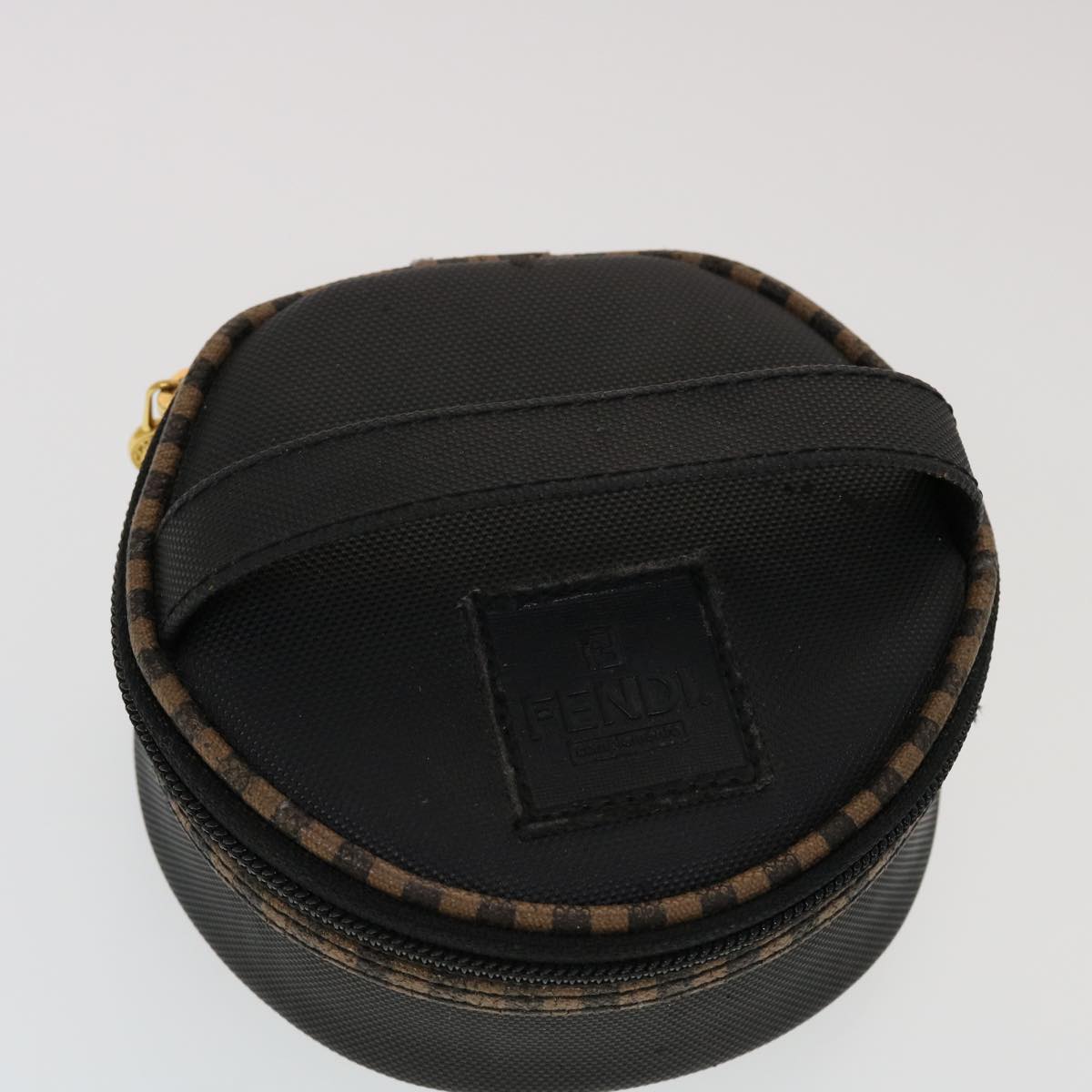FENDI Pecan Canvas Pouch Shoulder Bag 3Set Black Brown bs5807