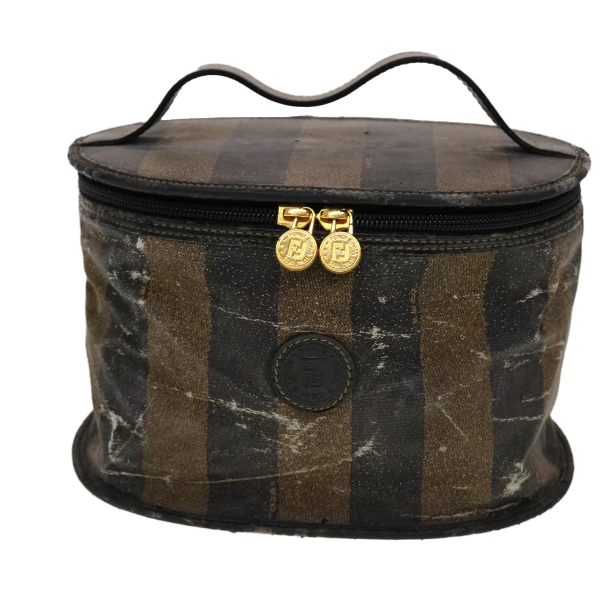 FENDI Pecan Canvas Pouch Shoulder Bag 3Set Black Brown bs5807