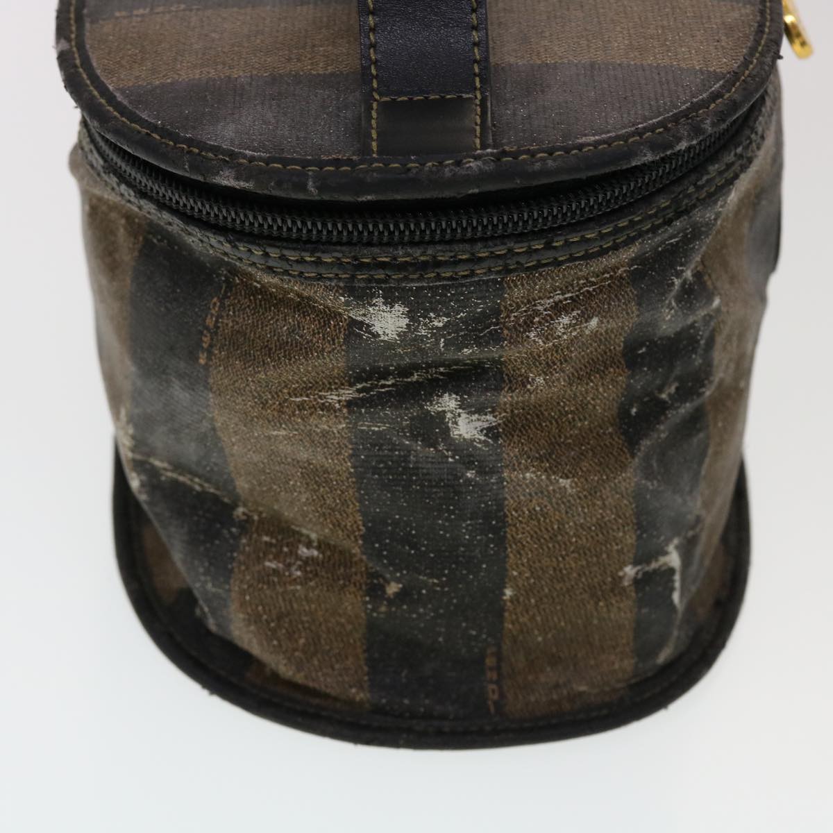 FENDI Pecan Canvas Pouch Shoulder Bag 3Set Black Brown bs5807