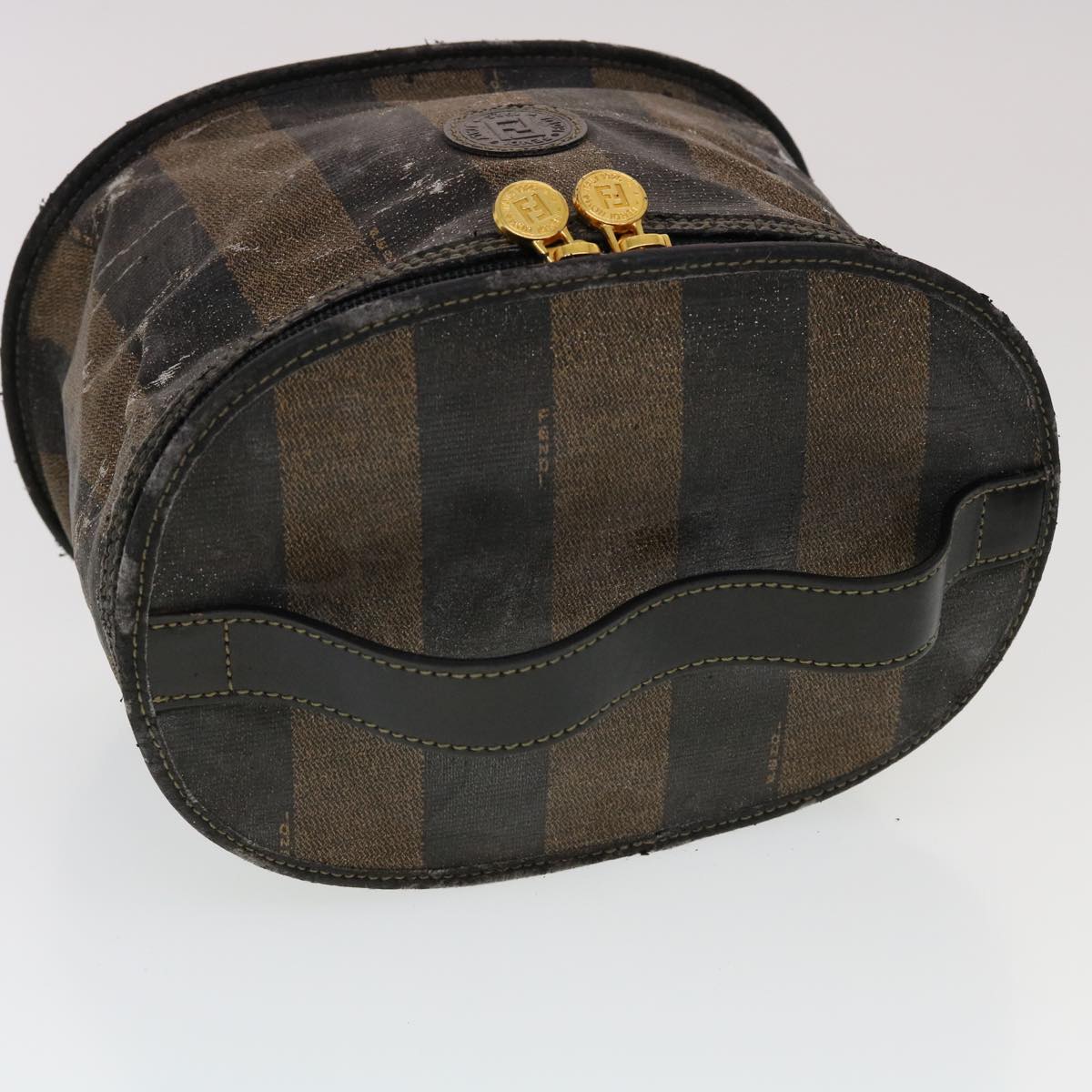 FENDI Pecan Canvas Pouch Shoulder Bag 3Set Black Brown bs5807