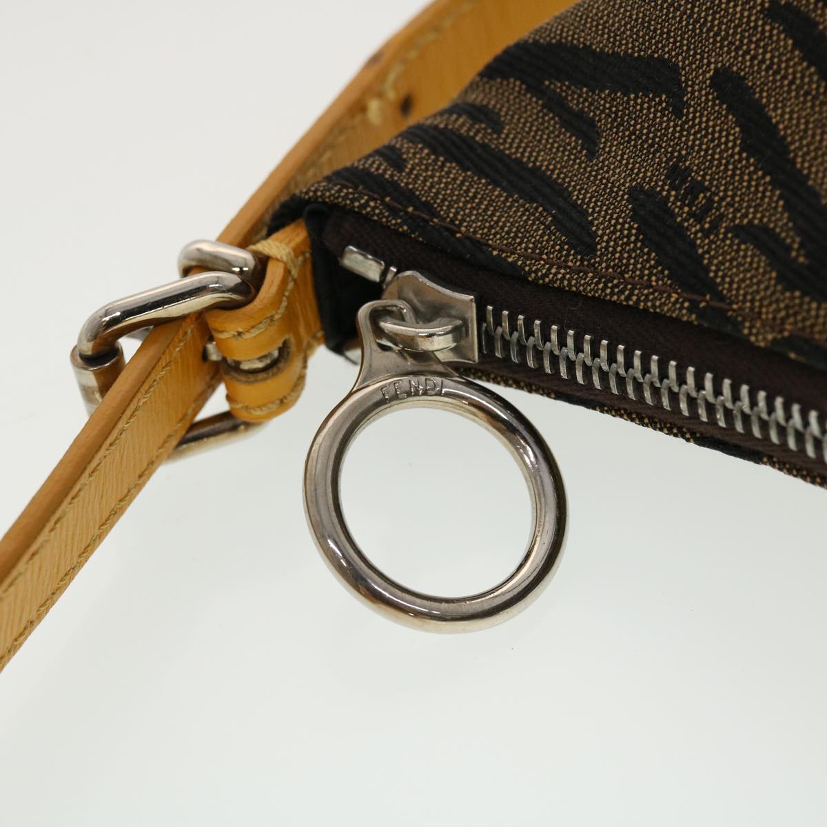 FENDI Shoulder Bag Canvas Brown bs5831