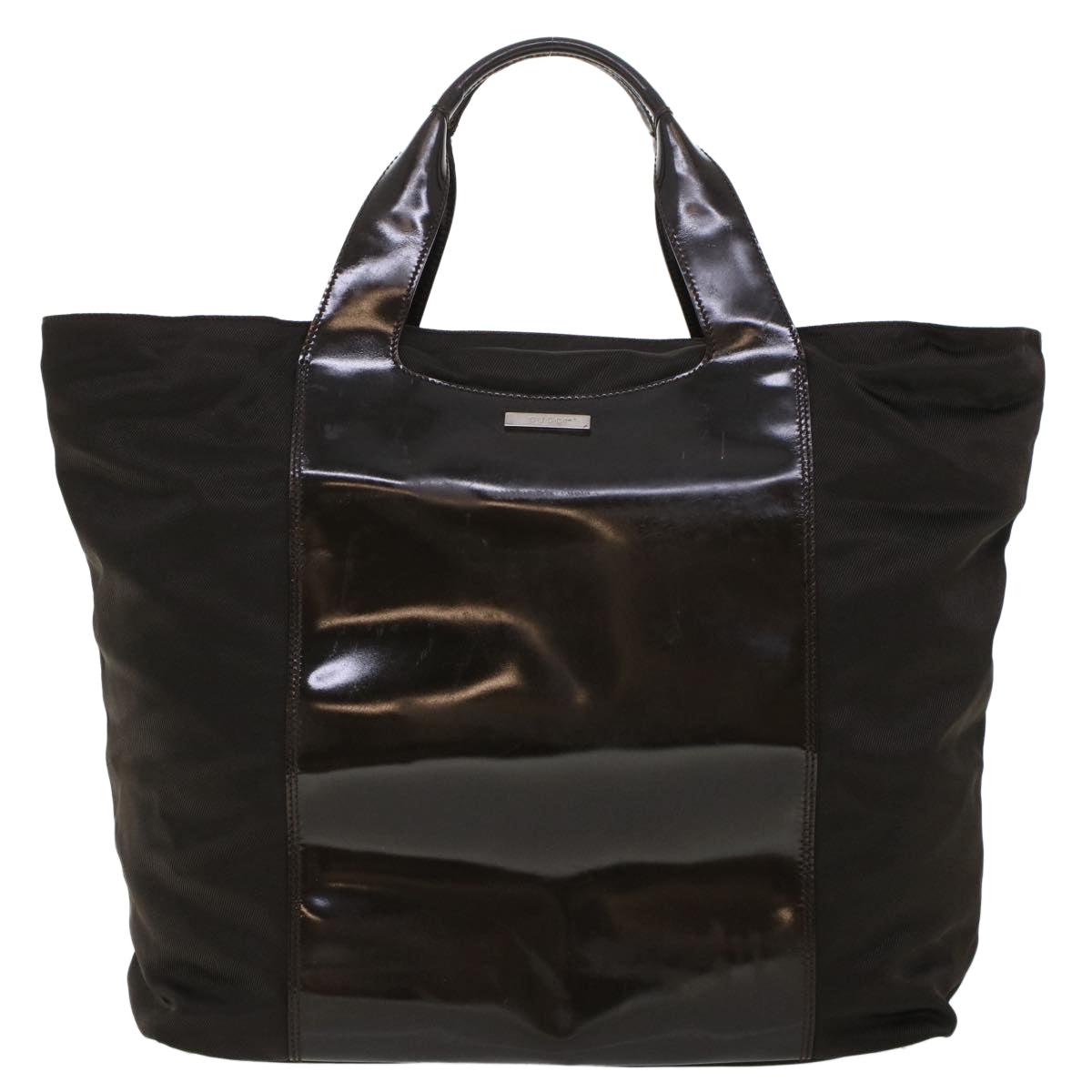 GUCCI Tote Bag Nylon Brown bs5916