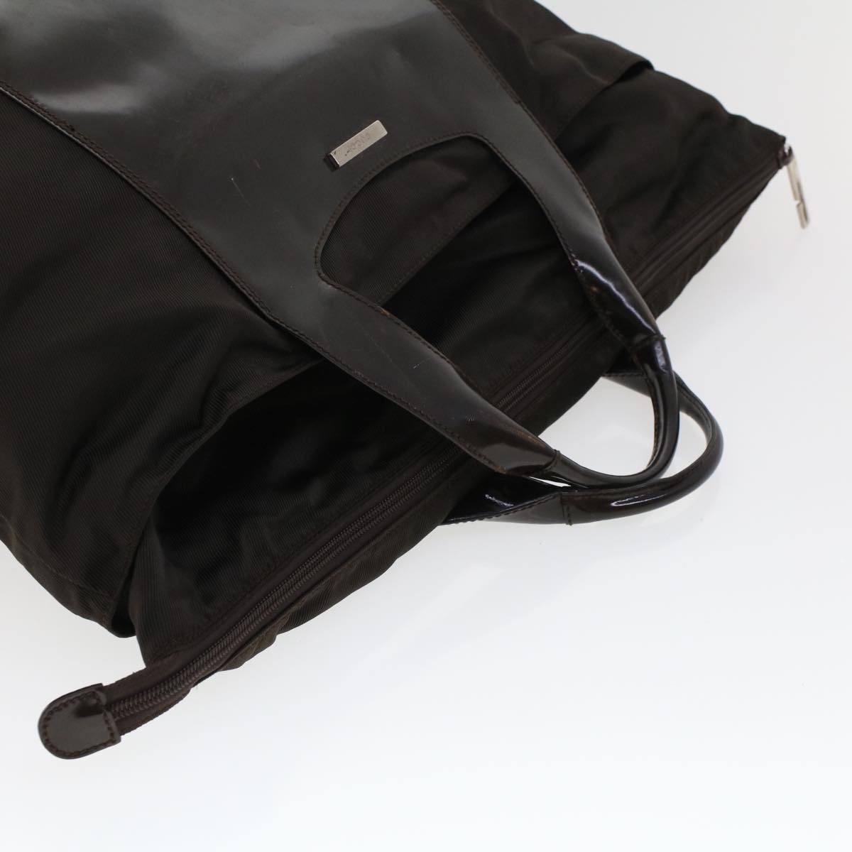 GUCCI Tote Bag Nylon Brown bs5916