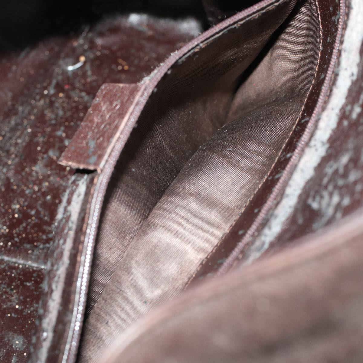 GUCCI Bamboo Hand Bag Leather 2way Brown 0011577 bs5919