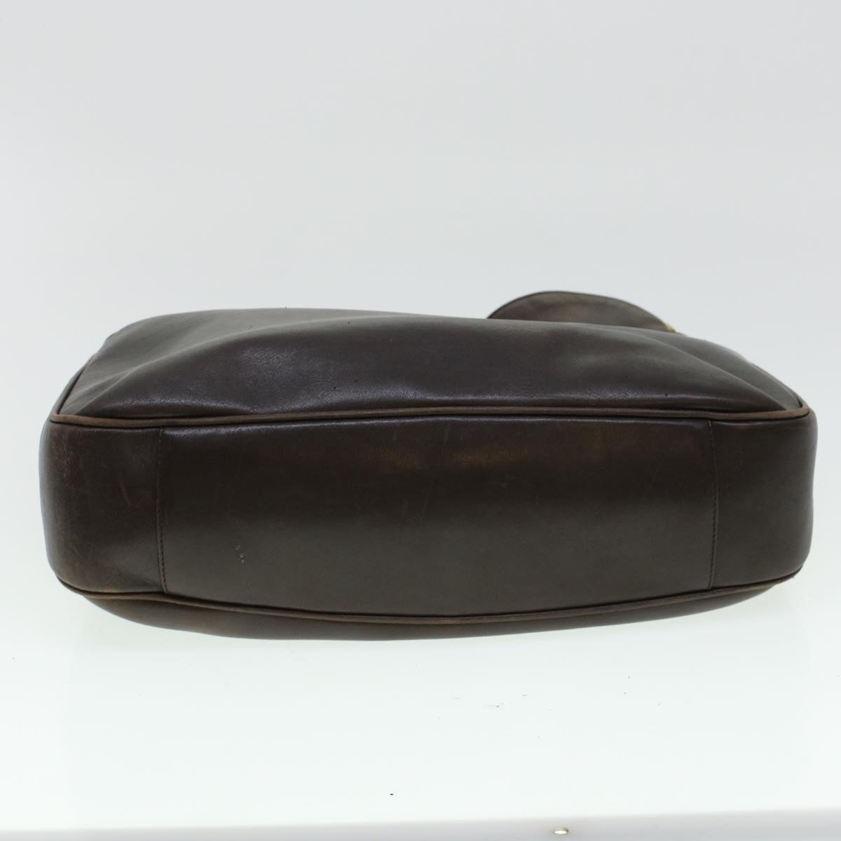 GUCCI Bamboo Hand Bag Leather 2way Brown 0011577 bs5919