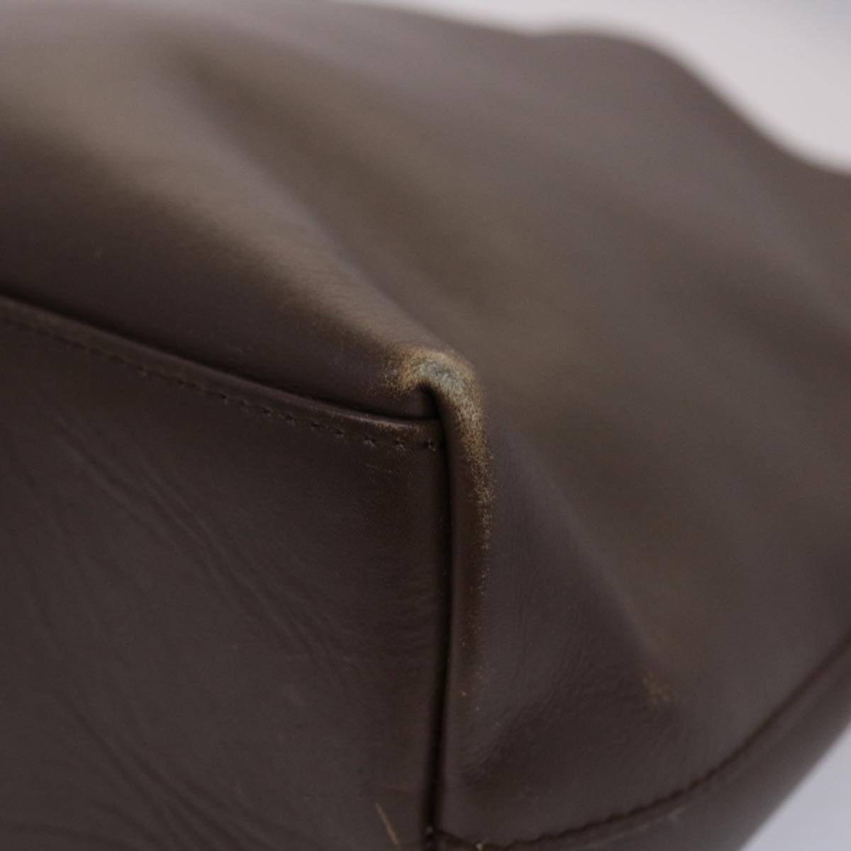 GUCCI Bamboo Shoulder Bag Leather Dark Brown bs5983