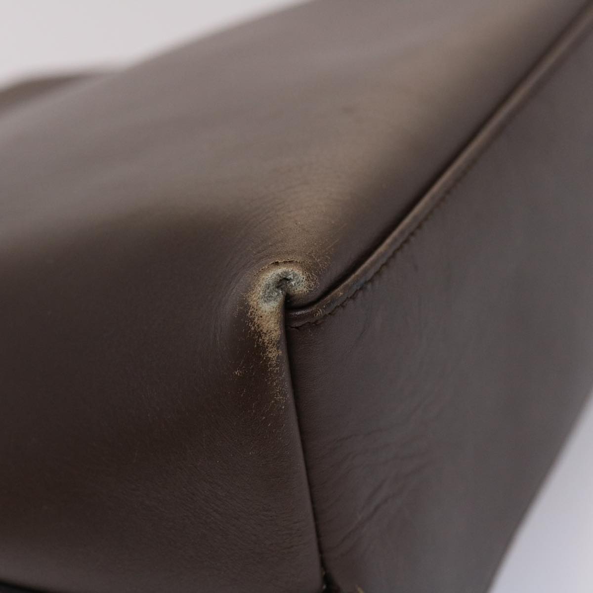 GUCCI Bamboo Shoulder Bag Leather Dark Brown bs5983