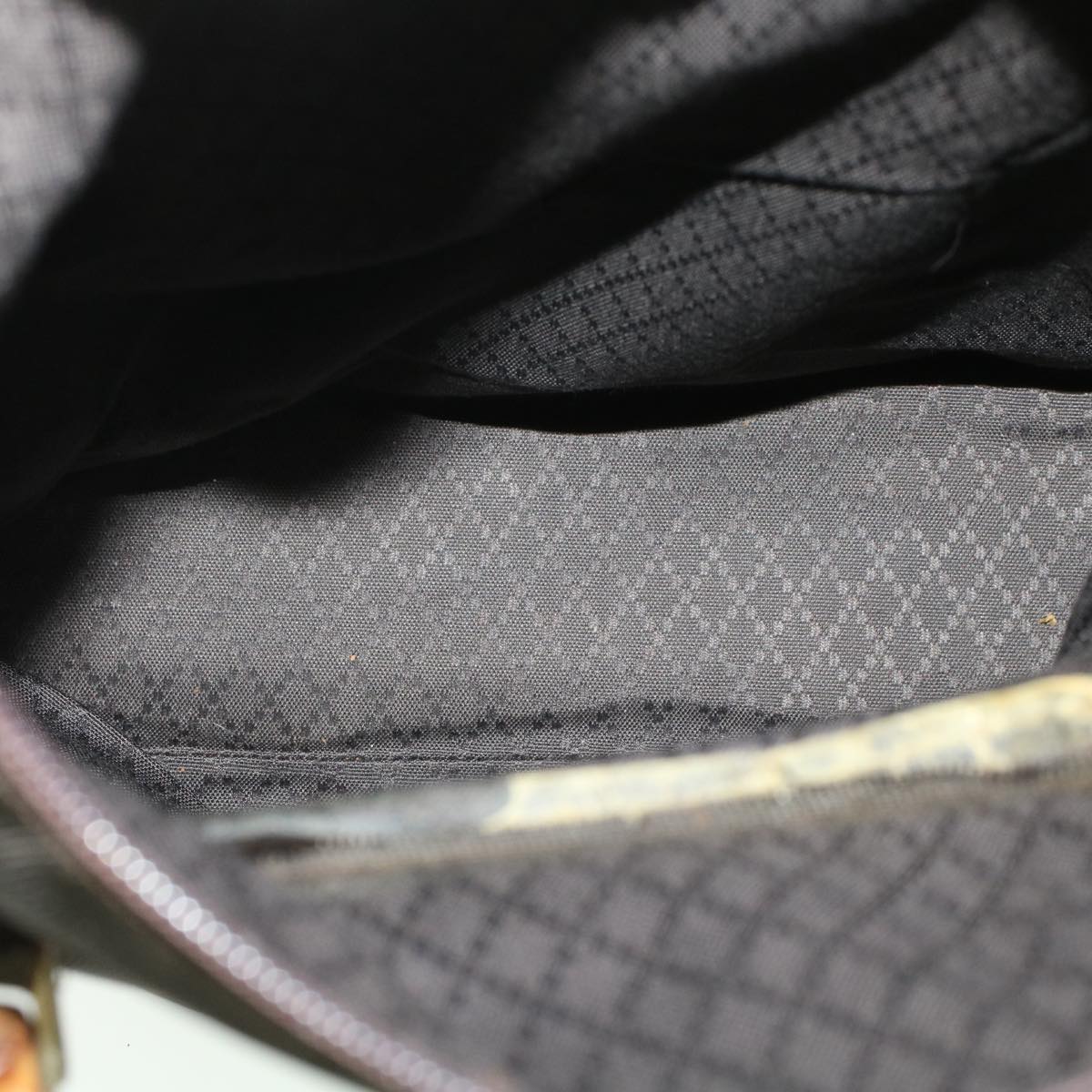 GUCCI Bamboo Shoulder Bag Nylon Khaki bs5984