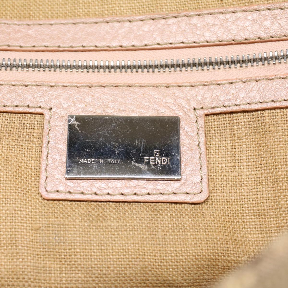 FENDI Zucca Canvas Linda Hand Bag Beige Pink bs6036