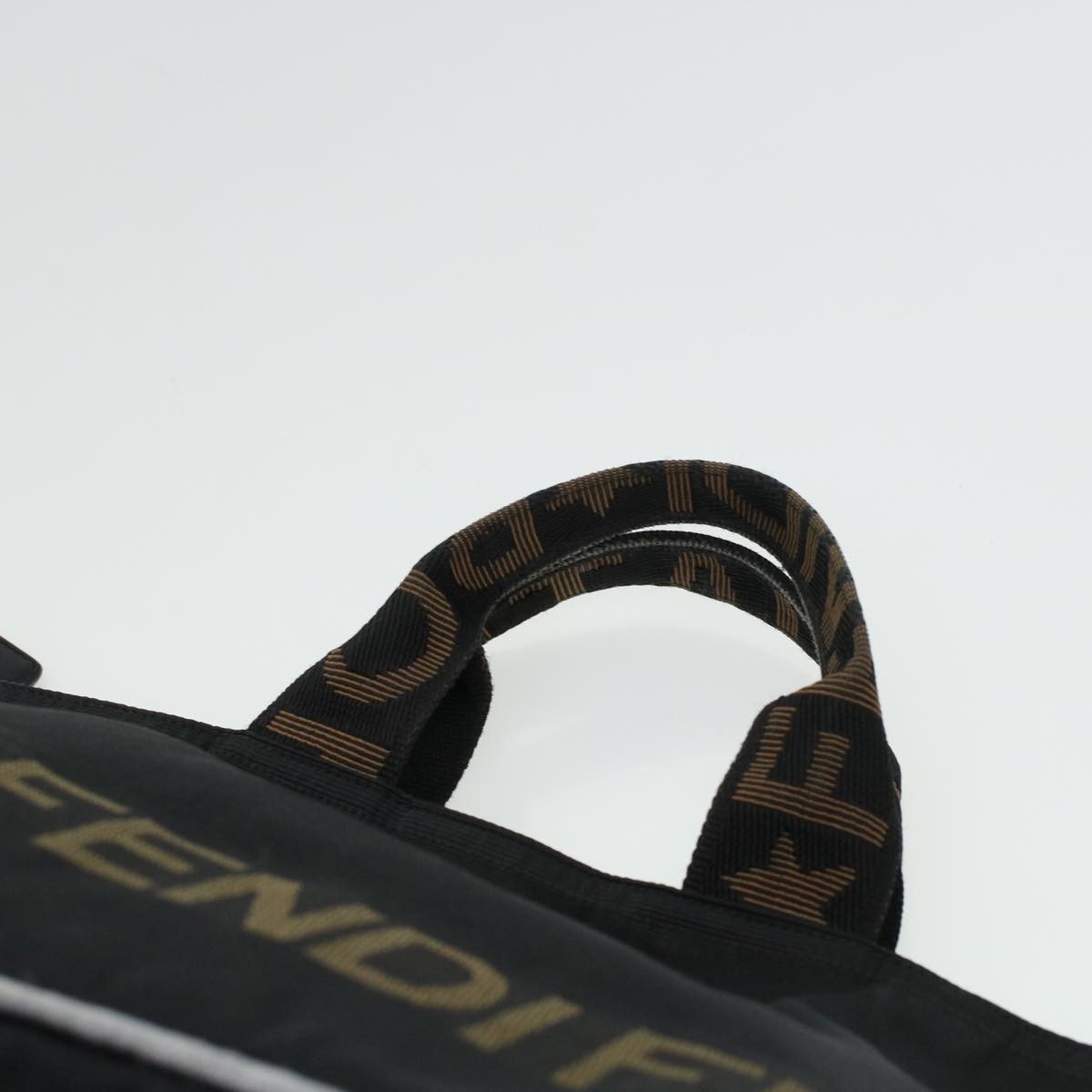 FENDI Zucca Canvas Hand Bag Black Brown bs6057