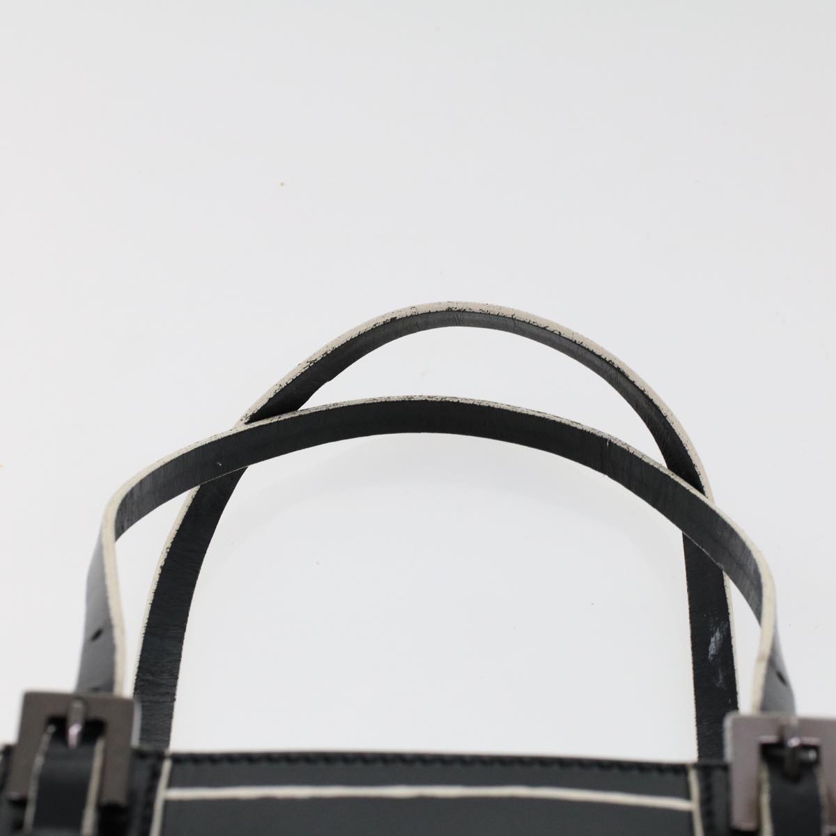 FENDI Hand Bag Leather Black bs6095