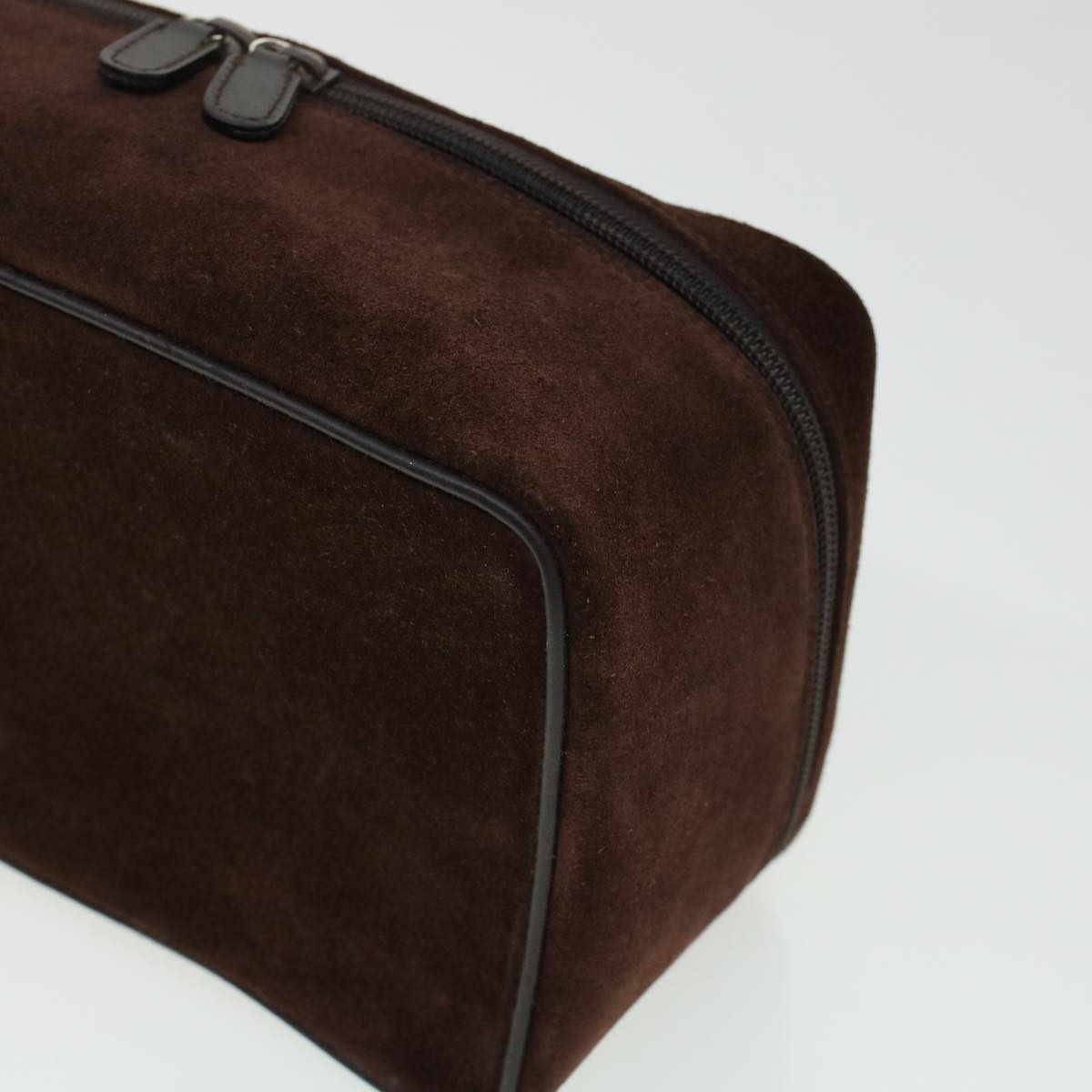 GUCCI Vanity Cosmetic Pouch Suede Leather Brown 032•1705•0140 bs6135