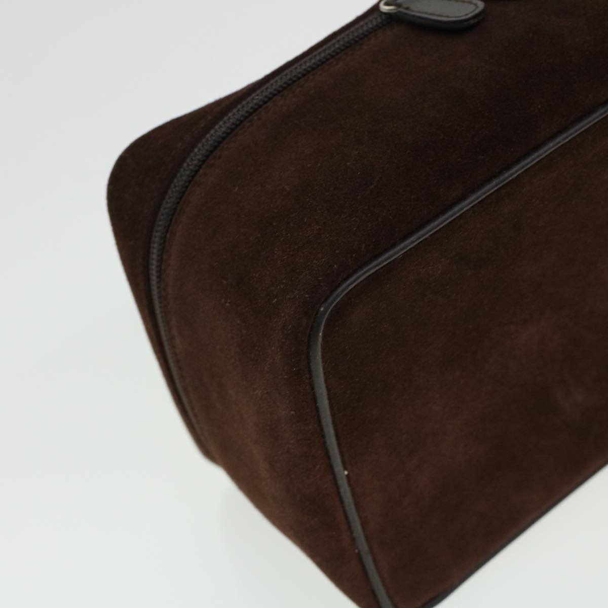GUCCI Vanity Cosmetic Pouch Suede Leather Brown 032•1705•0140 bs6135