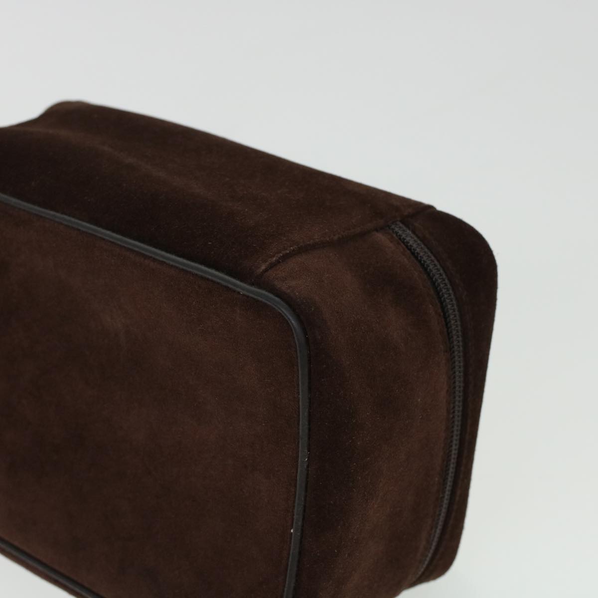GUCCI Vanity Cosmetic Pouch Suede Leather Brown 032•1705•0140 bs6135