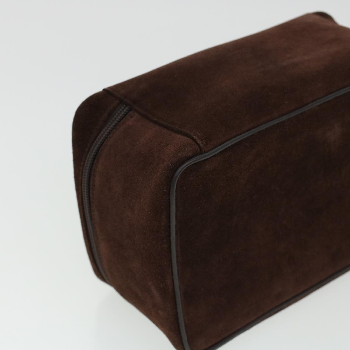 GUCCI Vanity Cosmetic Pouch Suede Leather Brown 032•1705•0140 bs6135