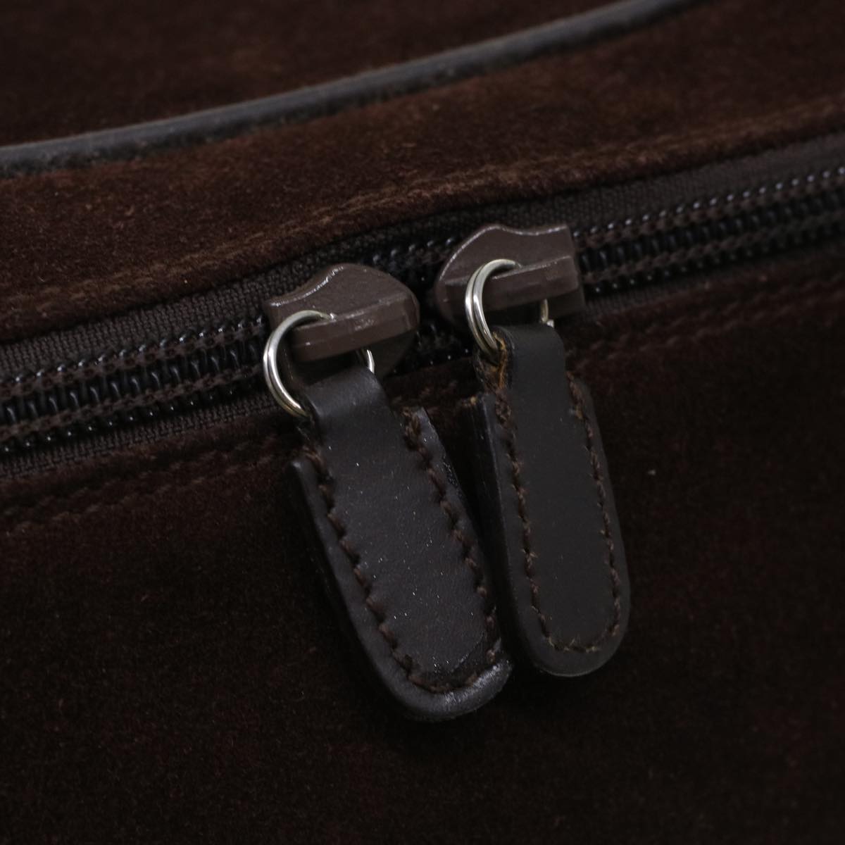 GUCCI Vanity Cosmetic Pouch Suede Leather Brown 032•1705•0140 bs6135