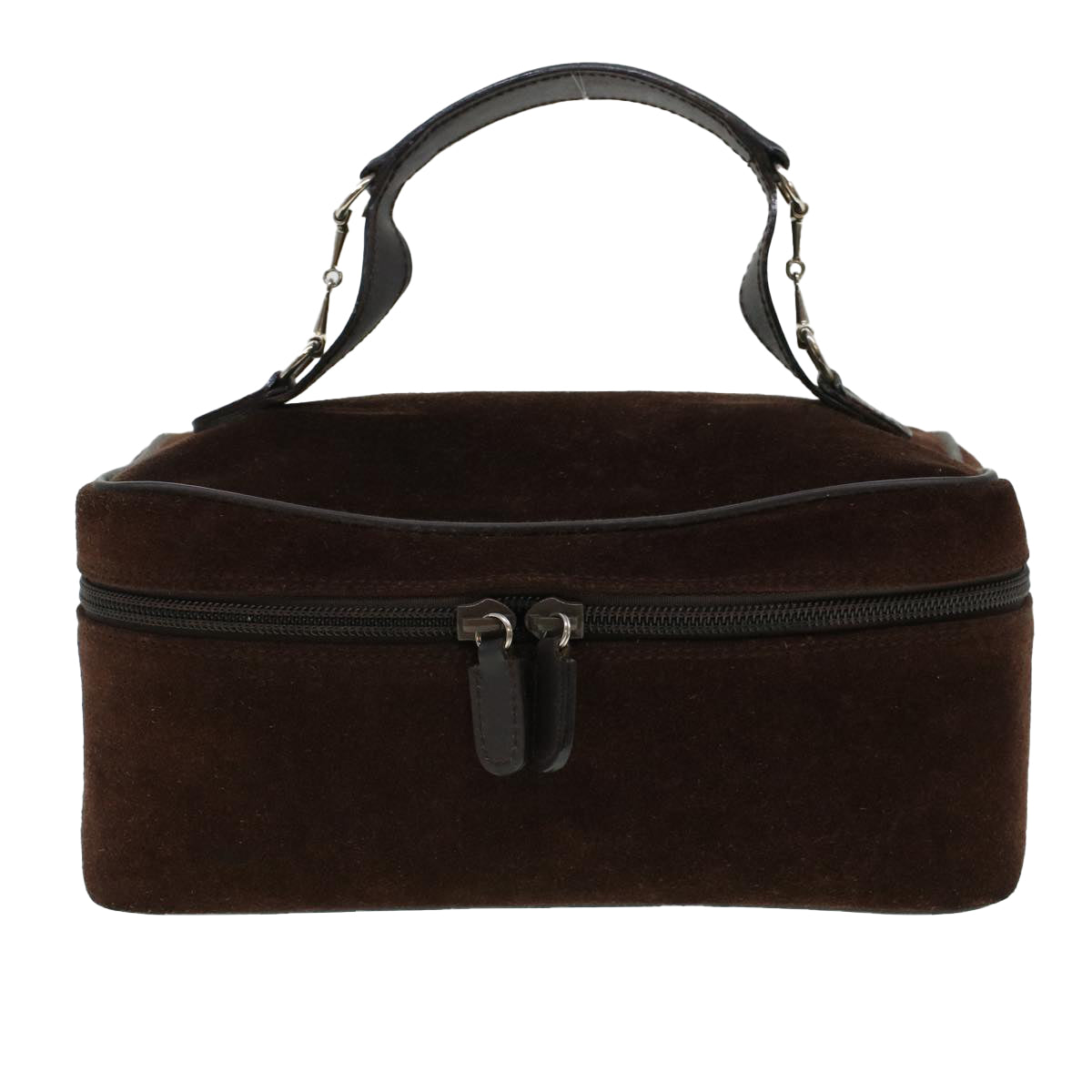 GUCCI Vanity Cosmetic Pouch Suede Leather Brown 032•1705•0140 bs6135