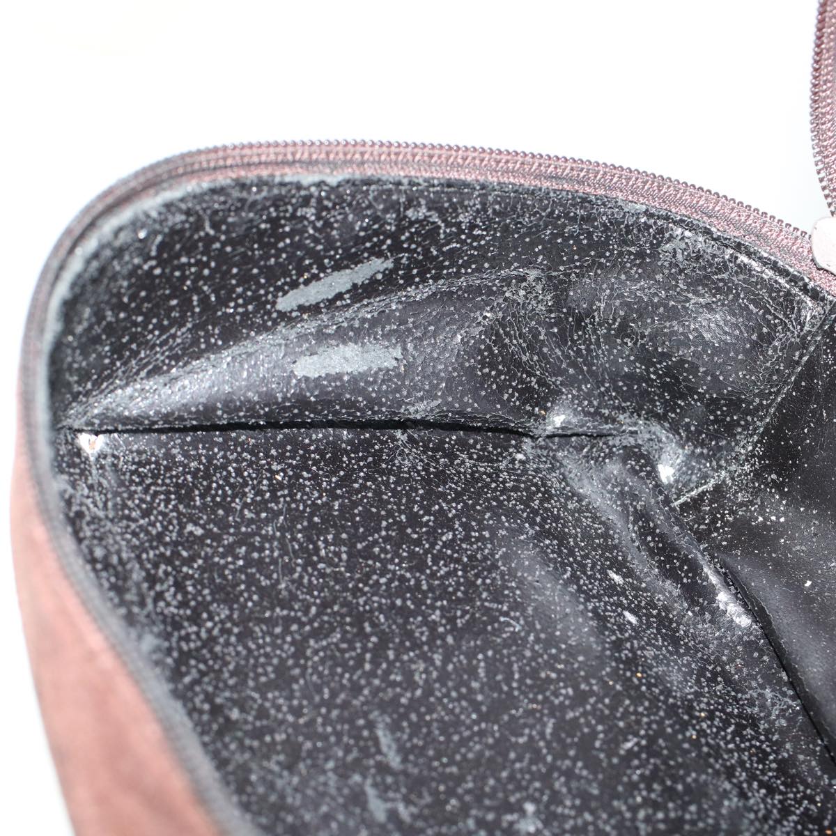 GUCCI Vanity Cosmetic Pouch Suede Leather Brown 032•1705•0140 bs6135