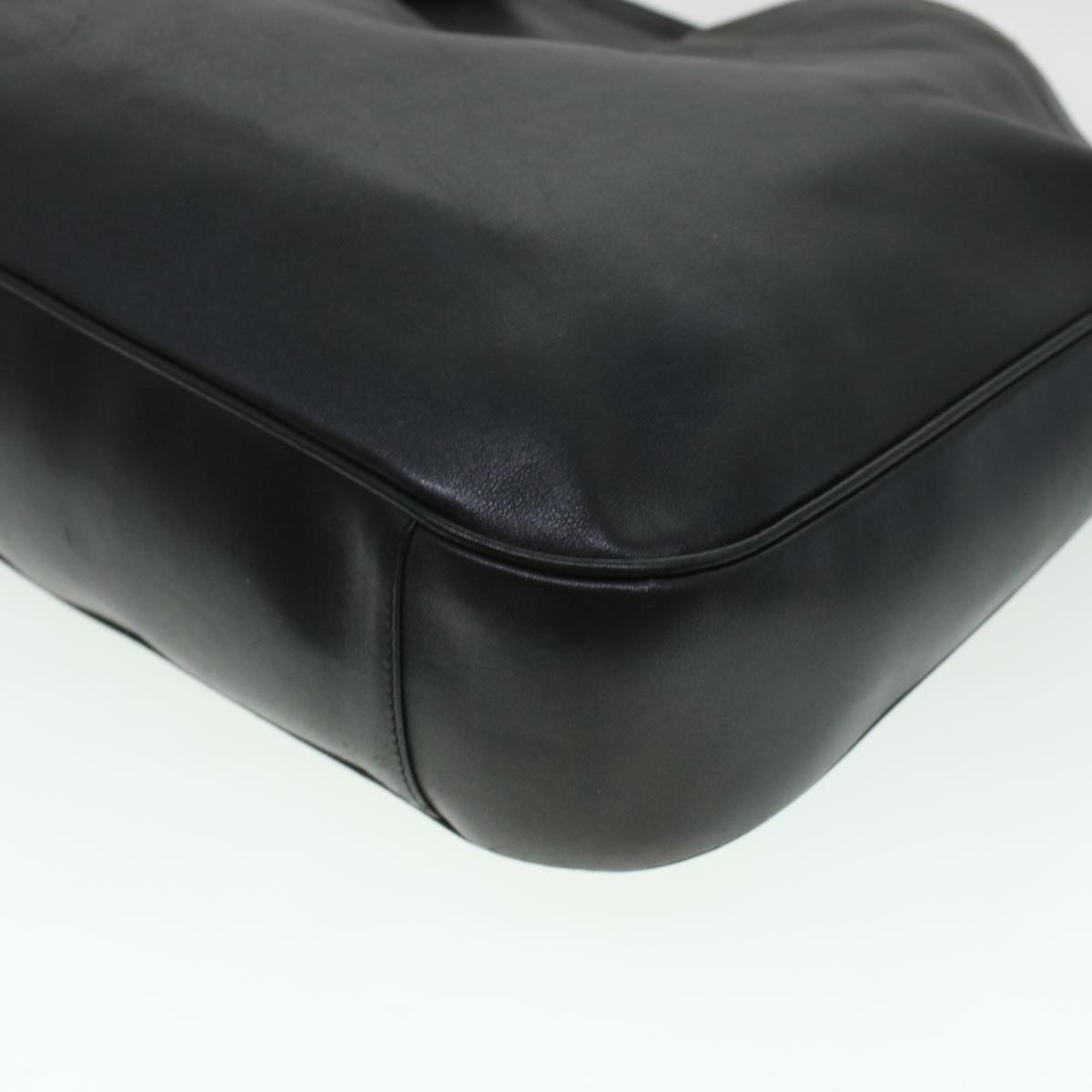 GUCCI Bamboo Shoulder Bag Leather 2way Black bs6163