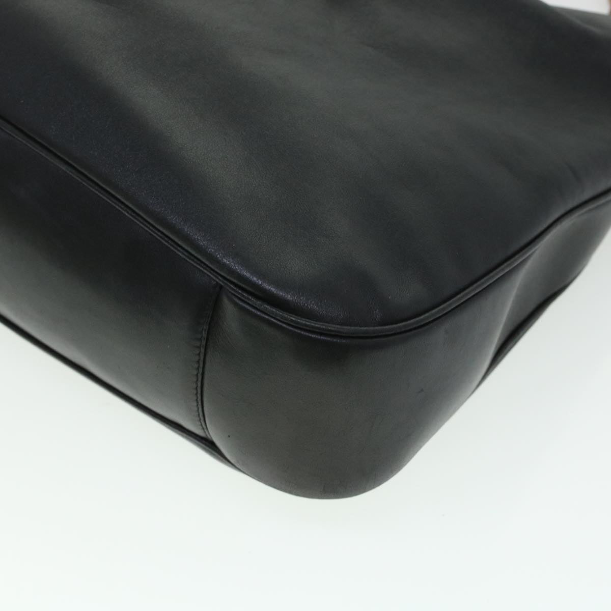 GUCCI Bamboo Shoulder Bag Leather 2way Black bs6163