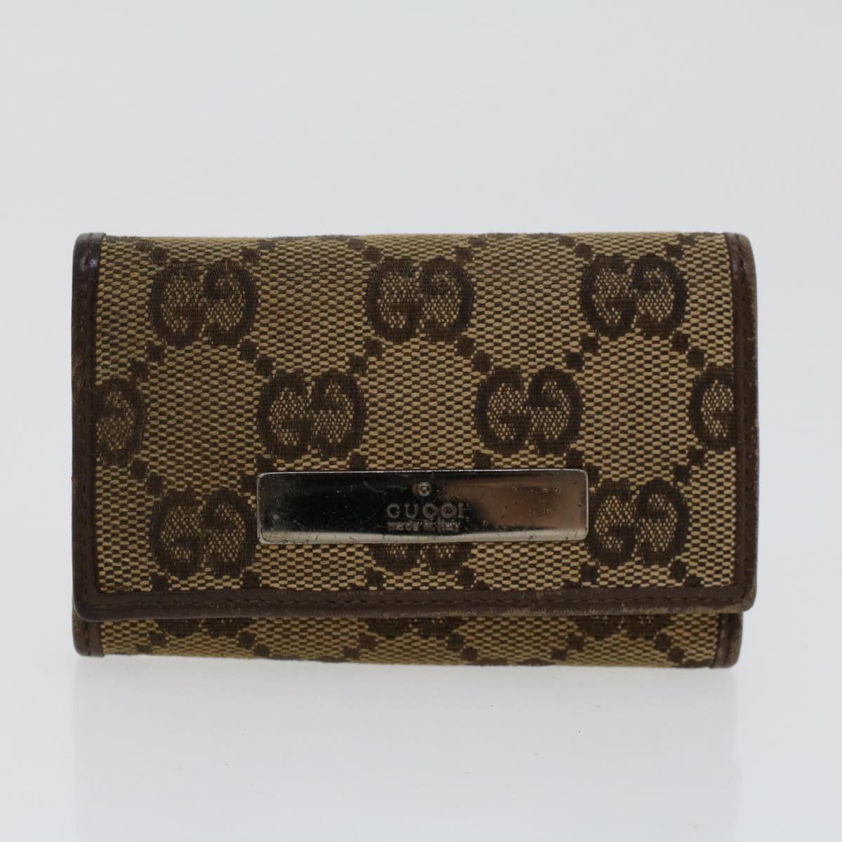 GUCCI GG Canvas Wallet Canvas Leather 4Set Beige Black bs6169
