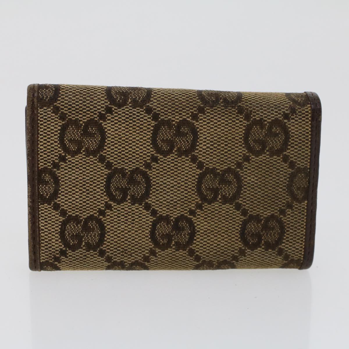 GUCCI GG Canvas Wallet Canvas Leather 4Set Beige Black bs6169