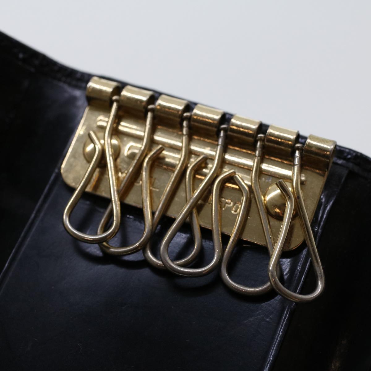 GUCCI GG Canvas Wallet Canvas Leather 4Set Beige Black bs6169