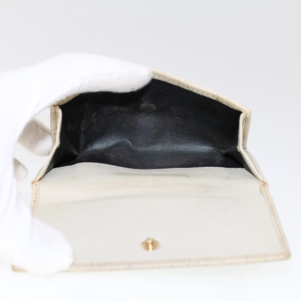 GUCCI GG Canvas Wallet Canvas Leather 4Set Beige Black bs6169