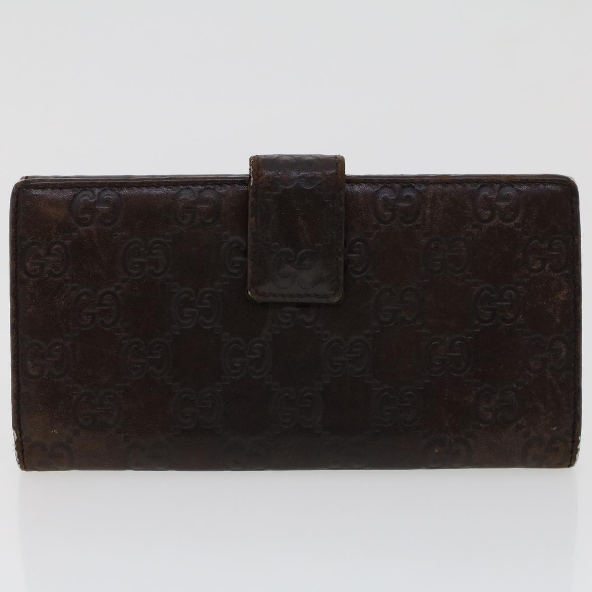 GUCCI GG Canvas Long Wallet Leather 3Set Brown Beige Silver bs6283