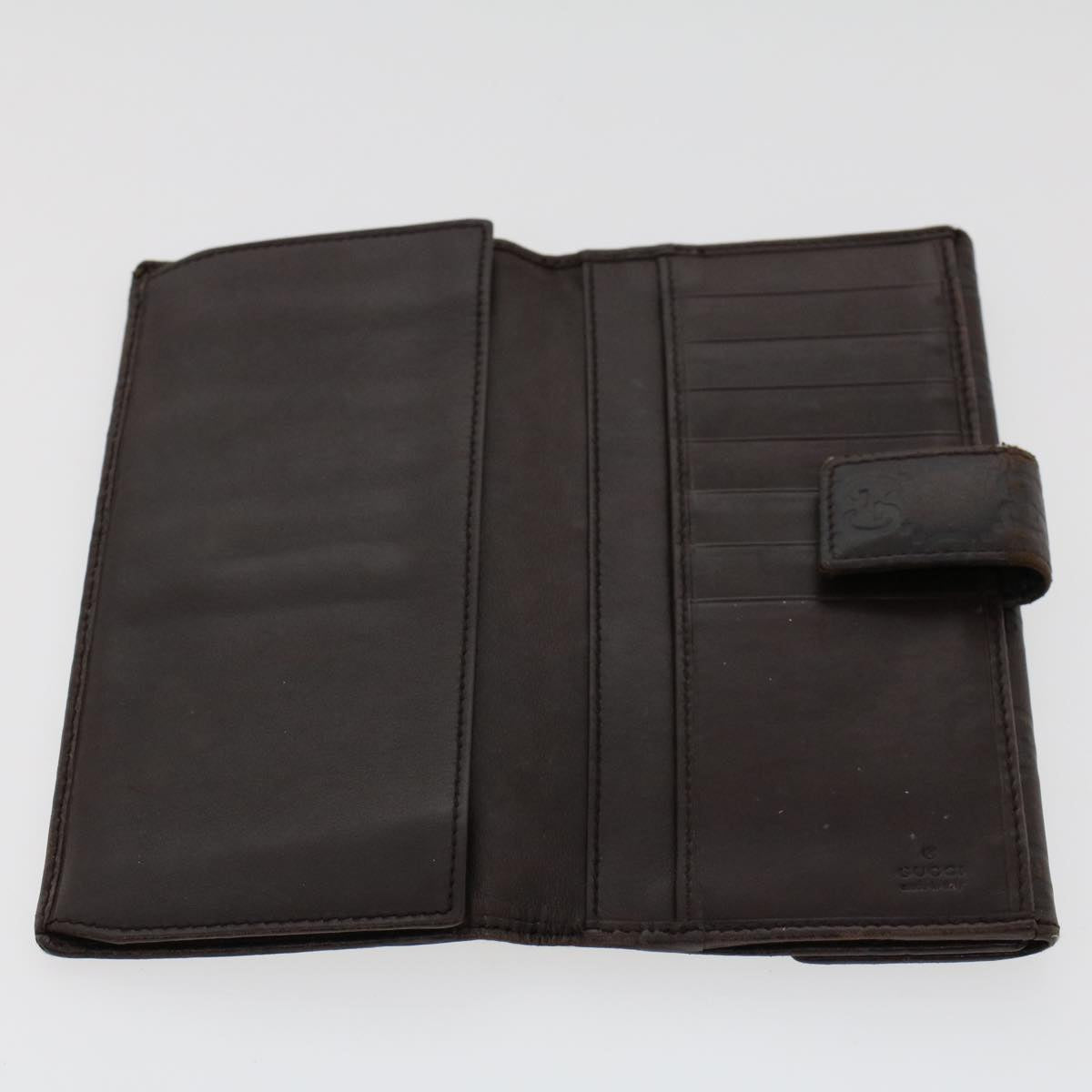 GUCCI GG Canvas Long Wallet Leather 3Set Brown Beige Silver bs6283