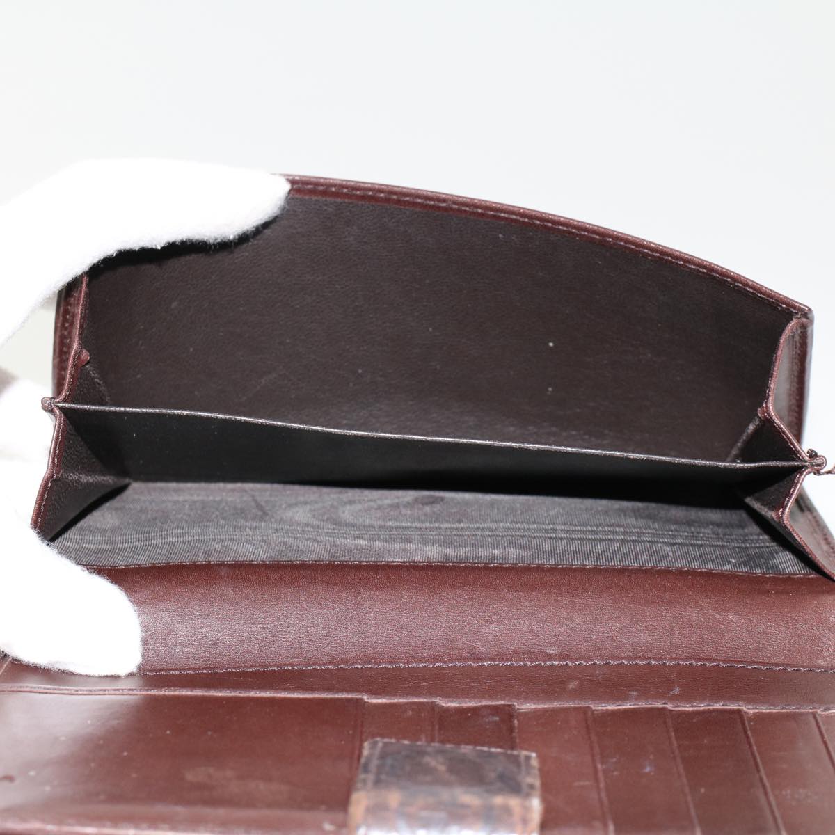 GUCCI GG Canvas Long Wallet Leather 3Set Brown Beige Silver bs6283