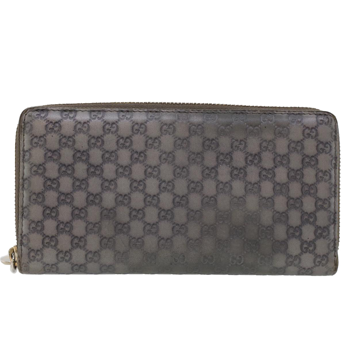 GUCCI GG Canvas Long Wallet Leather 3Set Brown Beige Silver bs6283