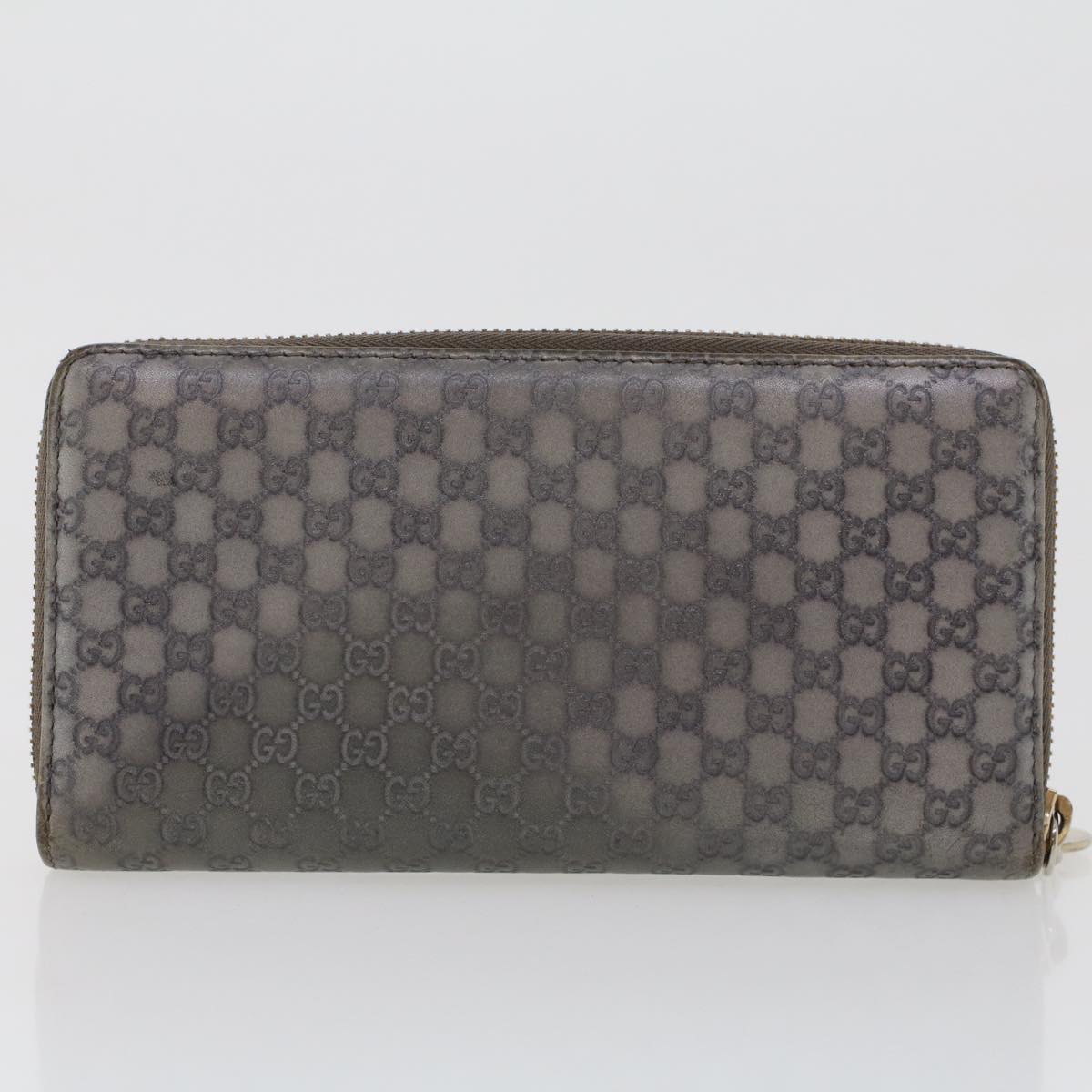 GUCCI GG Canvas Long Wallet Leather 3Set Brown Beige Silver bs6283