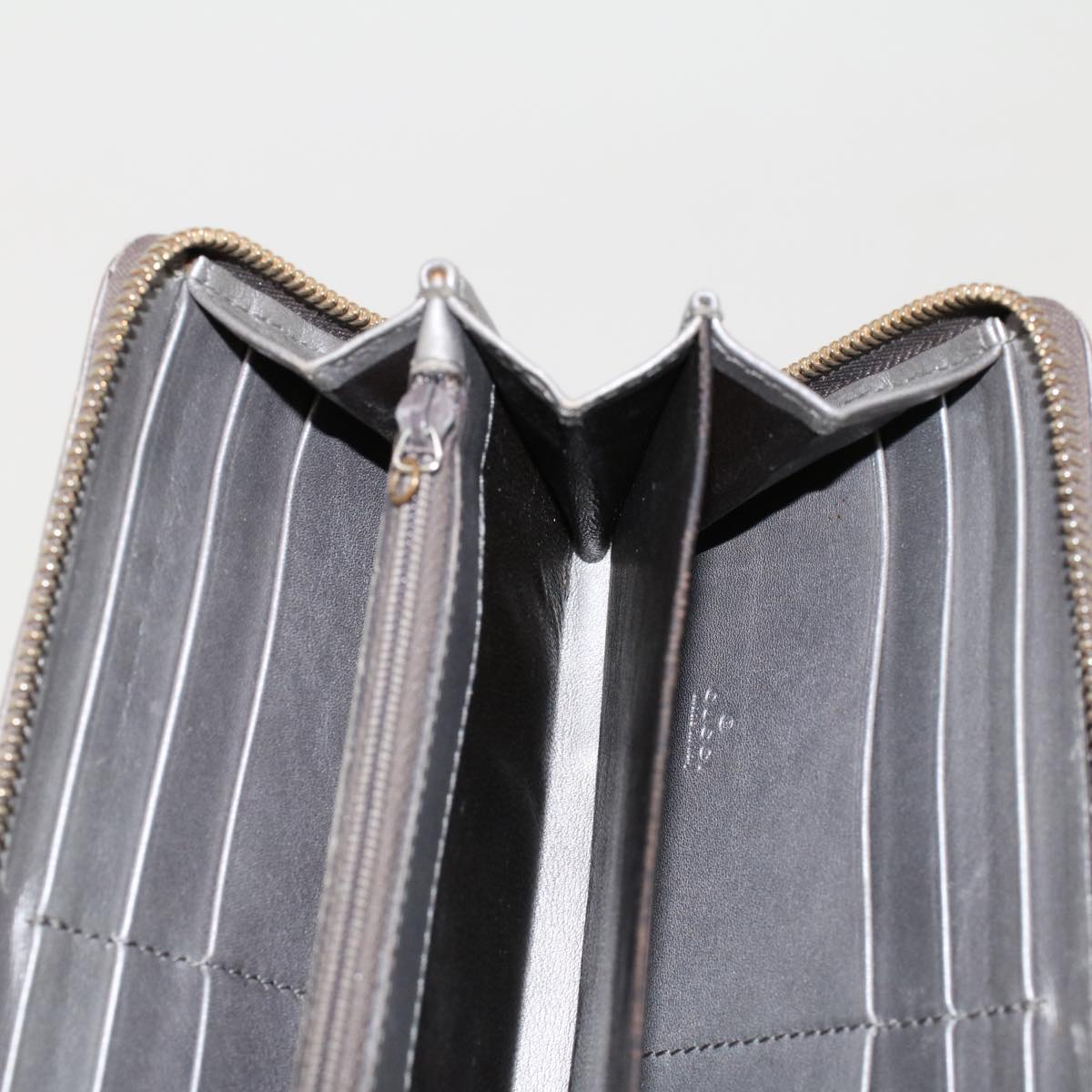 GUCCI GG Canvas Long Wallet Leather 3Set Brown Beige Silver bs6283